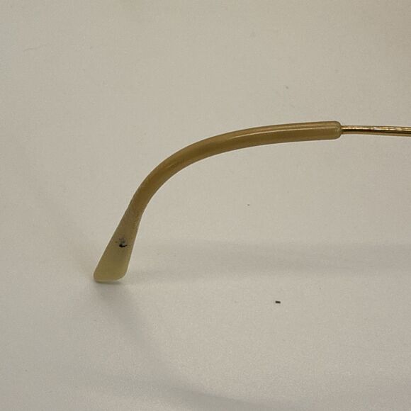 LOGO Paris Eyeglasses Half Rim Metal Frame 006 Gold Cream France 80's. - Picture 7 of 16